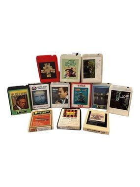 8-Track Country Lot Of 12 Cash Denver Rich Bush Robbins Walker Stevens UNTESTED